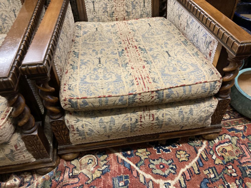 A carved three piece suite